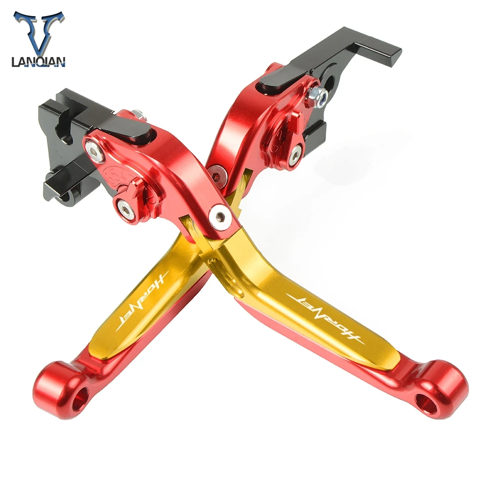 BKRDGLRD Аксессуары для мотоциклов CNC Регулируемые тормозные рычаги сцепления с логотипом для HONDA HoRnet 250 2001 - Цвет: BKRDGLRD