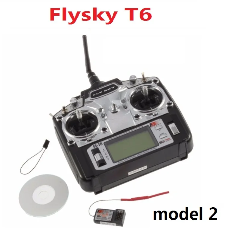 T6 model 2 FS R6B Flysky FS-T6 FS T6 6ch 2,4g цифровой передатчик RC контроллер+ ЖК-экран+ FS R6B приемник для RC вертолет Самолет Лодка - Цвет: T6 model 2 FS R6B
