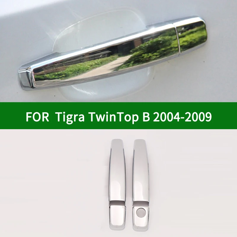 

For Vauxhall Holden Opel Tigra TwinTop B ASTRA GTC CORSA TIGRA ADAM 2004-2009 chrome silver car side door handle cover trim