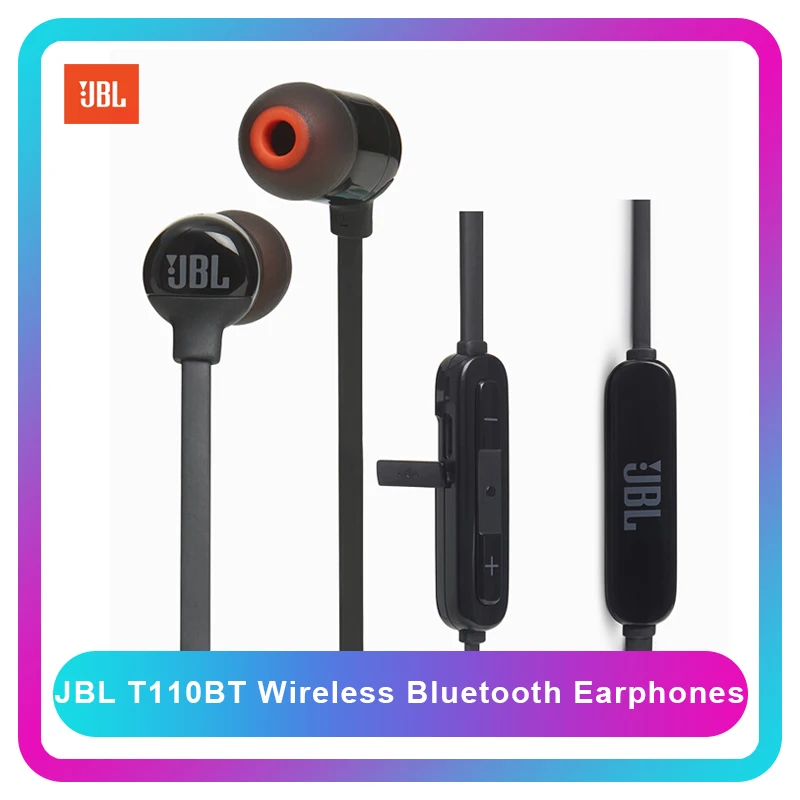 Беспроводные Bluetooth наушники JBL T110BT стереонаушники с басами и защитой от пота