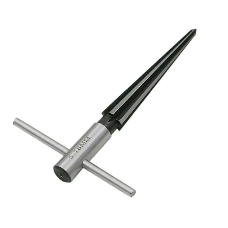3-13 мм мостовое отверстие ручная развертка Т-образная ручка коническая 6 рифленая Reaming деревообрабатывающий режущий инструмент ядро сверло