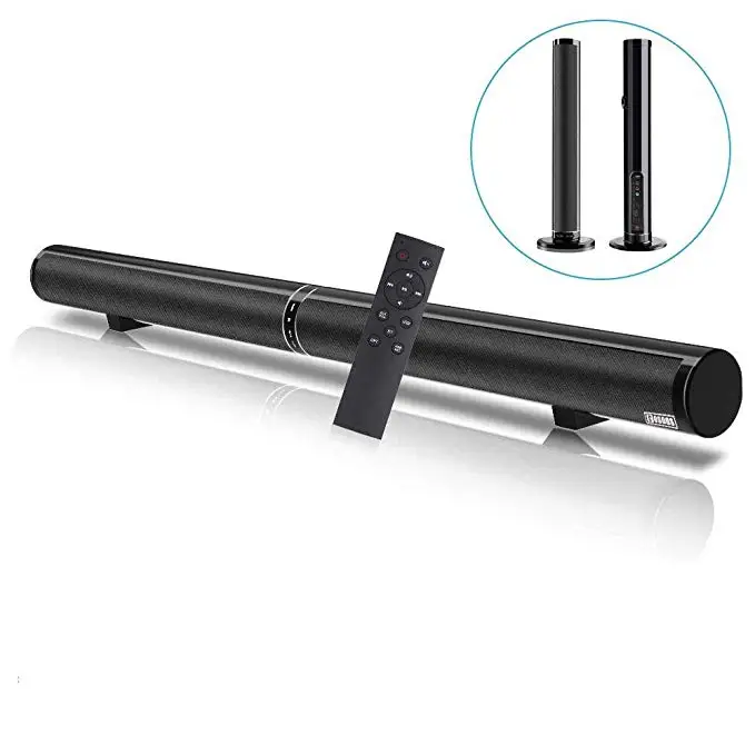 

Sound Bar for TV 50W 39.4inch Soundbar with Bluetooth 4.2, Remote Control, 2.1 Channel, Support HDMI ARC, Optical, RCA,