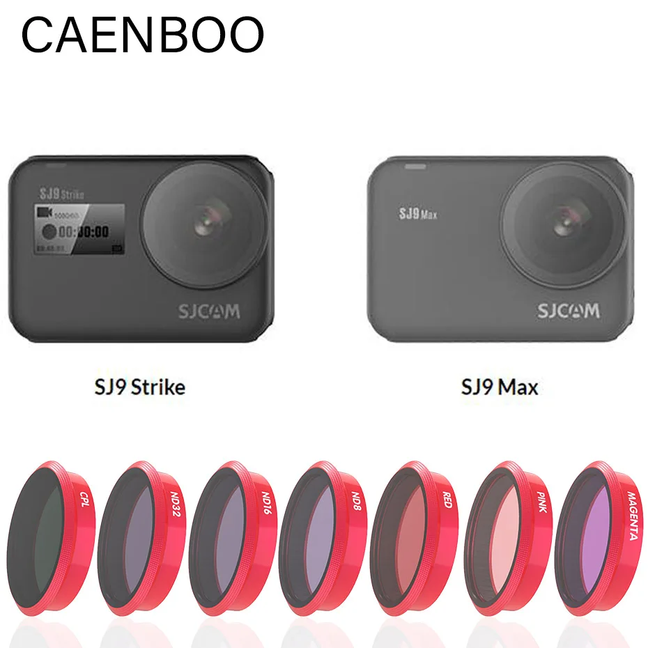 Фильтр для экшн-камеры SJCAM SJ9 Strike 4K ND 8 16 32 64 CPL UV красный розовый пурпурный Комплект фильтров объектива для Sjcam SJ9 Макс