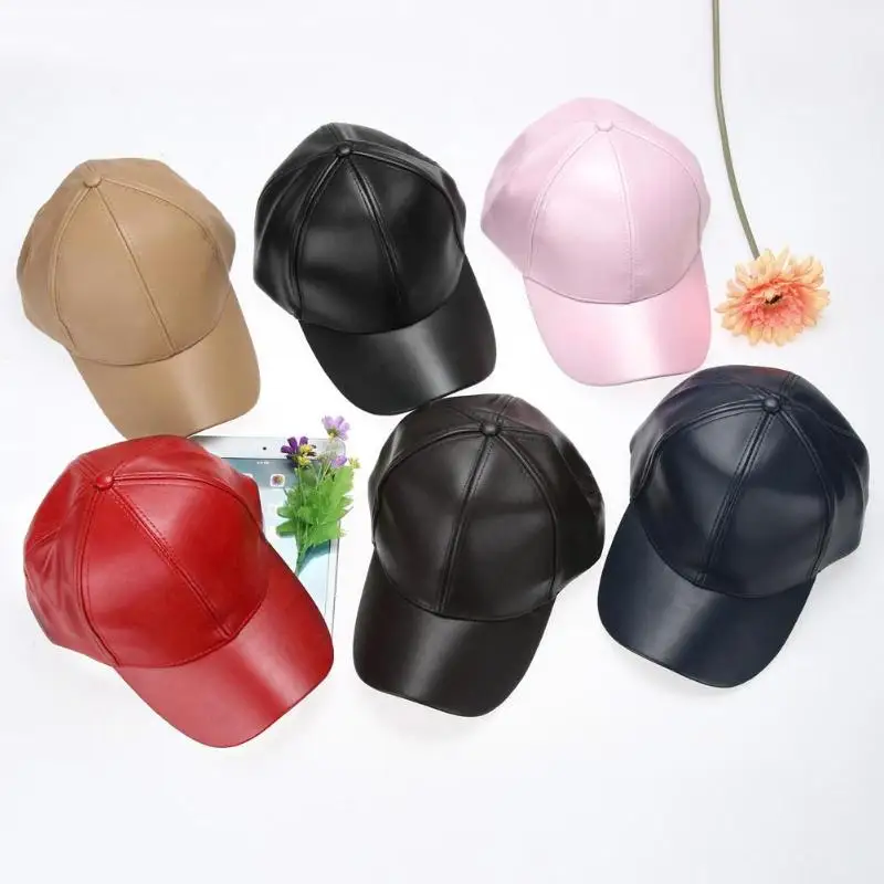 Бейсболка из искусственной кожи для мужчин и женщин Регулируемая Snapback 2018 лидер