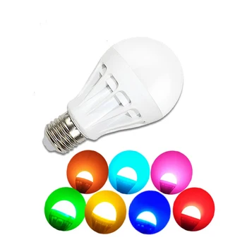 

LED color bulb e27 screw light bulb 3W 5W multicolor 220V household energy saving lamp Fill lamp bulb spotlight lamp e27 Bulb