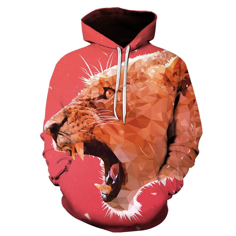 

Lion Hoodie 2019 New and Hot Customized Fashion Cotton Jumper Pullover Women Casual Long Sleeve Hoodies Topshirt Dropshipping