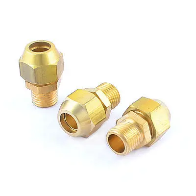 

1/4"PT Male Thread 2/5" Tube Brass Pneumatic Air Quick Coupler Connector 3pcs