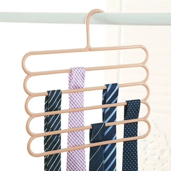 

5 Layers Trousers Pants Hanger Rack Organizer for Towels Scarf Tie Clothes Wardrobe HFing