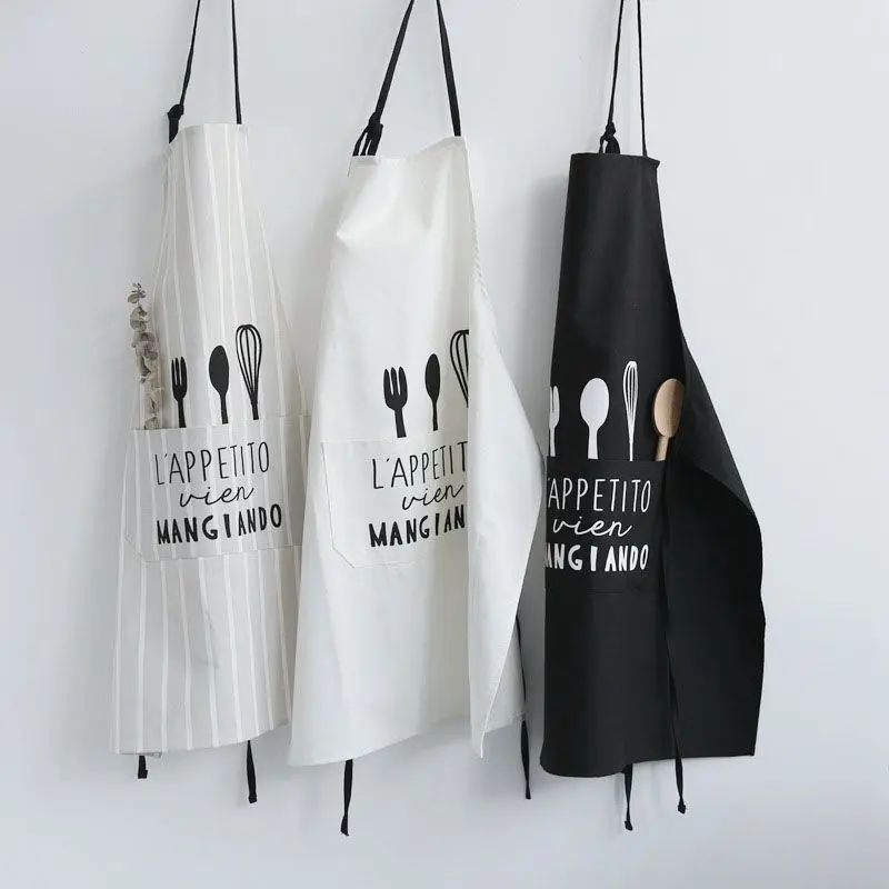 Original Cotton+ Cotton Linen Cotton Apron Restaurant Nordic Style Home Kitchen Accessory Bib Kitchen Appliances Chef Aprons
