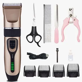 

Electrical Dog Hair Trimmer Low-noise Pet Hair Clipper Machine Rechargeable Grooming Cutter Pet Hair Remover Comb Set 40P