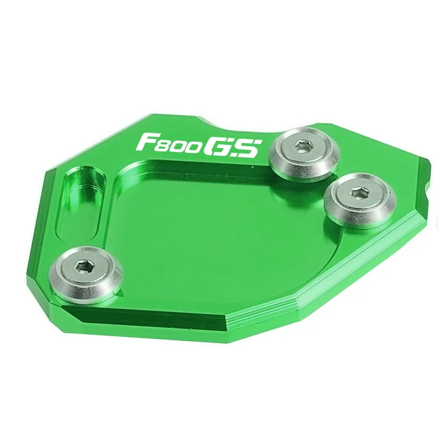 Main Side Stand Cover CNC Kickstand Support Pad Support For BMW F800GS F800 GS F 800 GS 2008 2009 2010 2011 2012 2013 2014 2015 Green