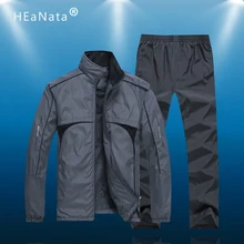 Мужской тренировочный спортивный комплект, Зимняя Толстая Теплая мужская спортивная одежда, комплекты из 2 предметов, спортивный костюм, куртка+ штаны для бега, спортивный костюм для мужчин