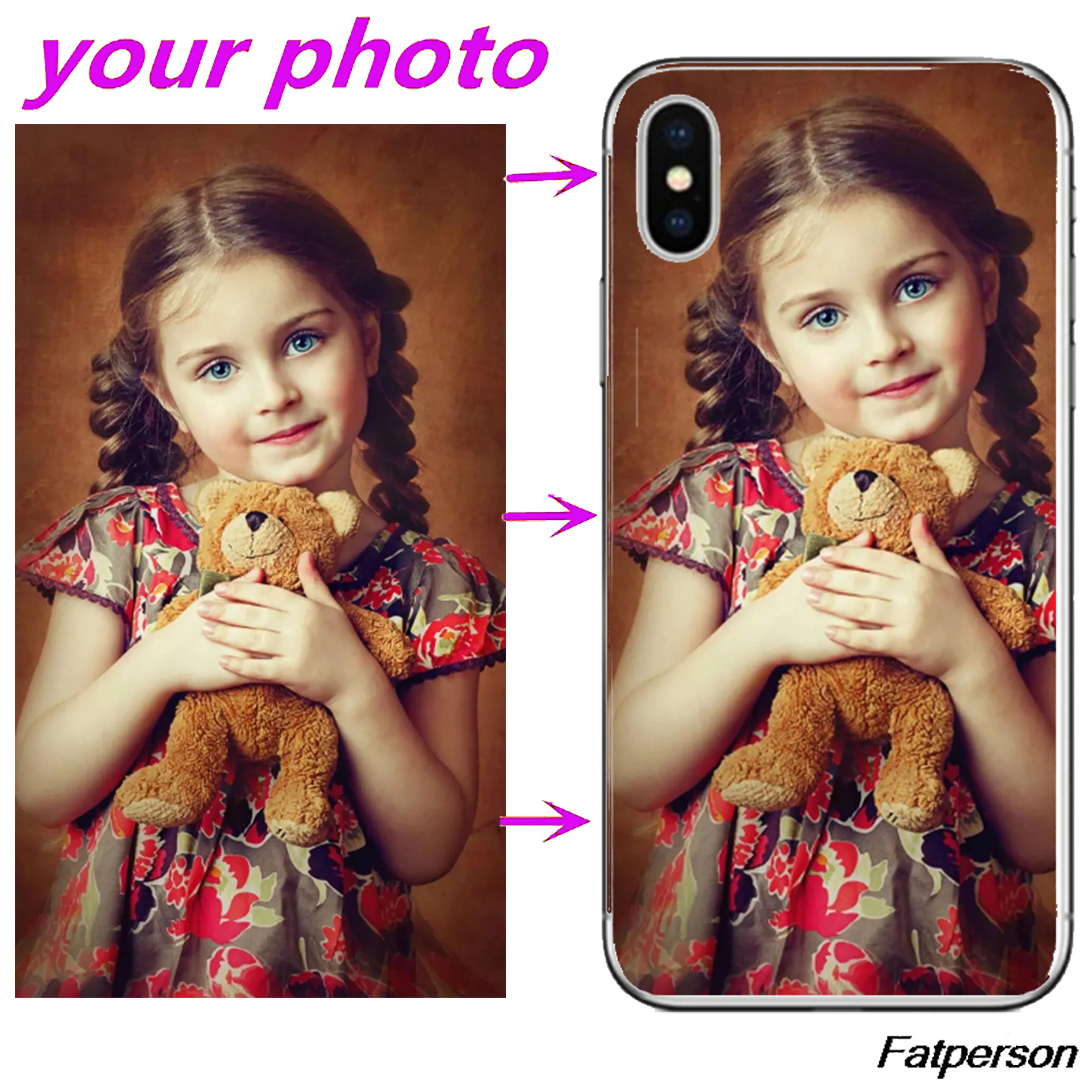 

Personalized Print Cover Cases Phone Case Customize Print Picture Silicone Back Shell for iphone X 11 pro XR xs max 6 7 8plus 5
