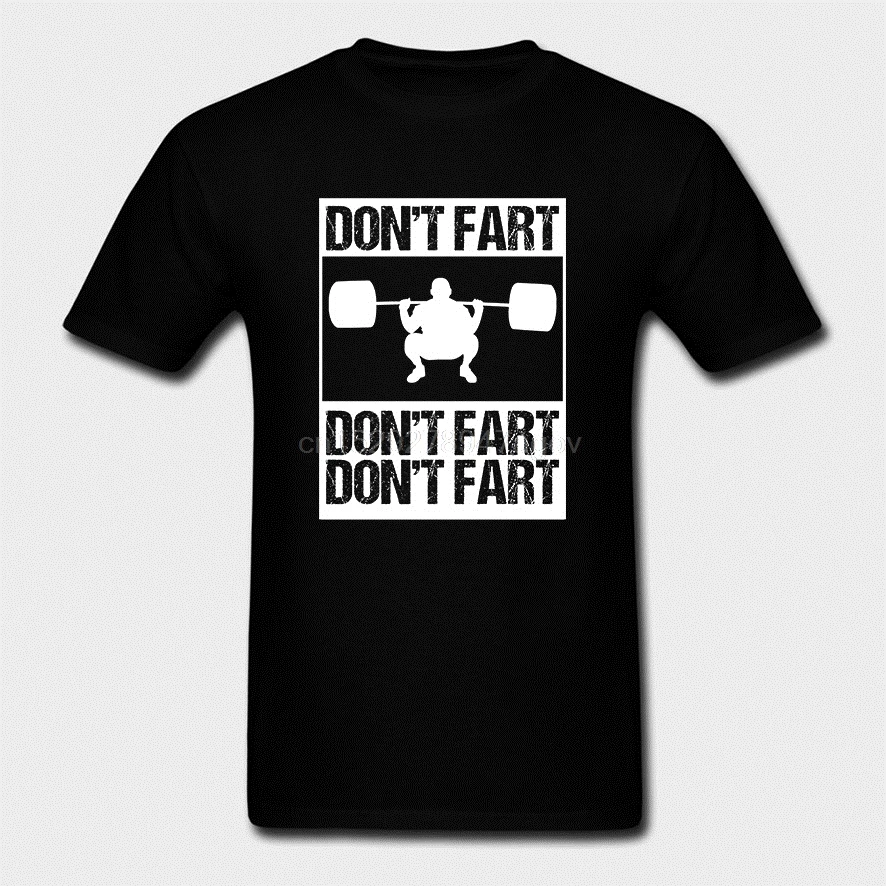 Мужская футболка Dont Fart забавная для тяжелой атлетики с принтом футболки топы |