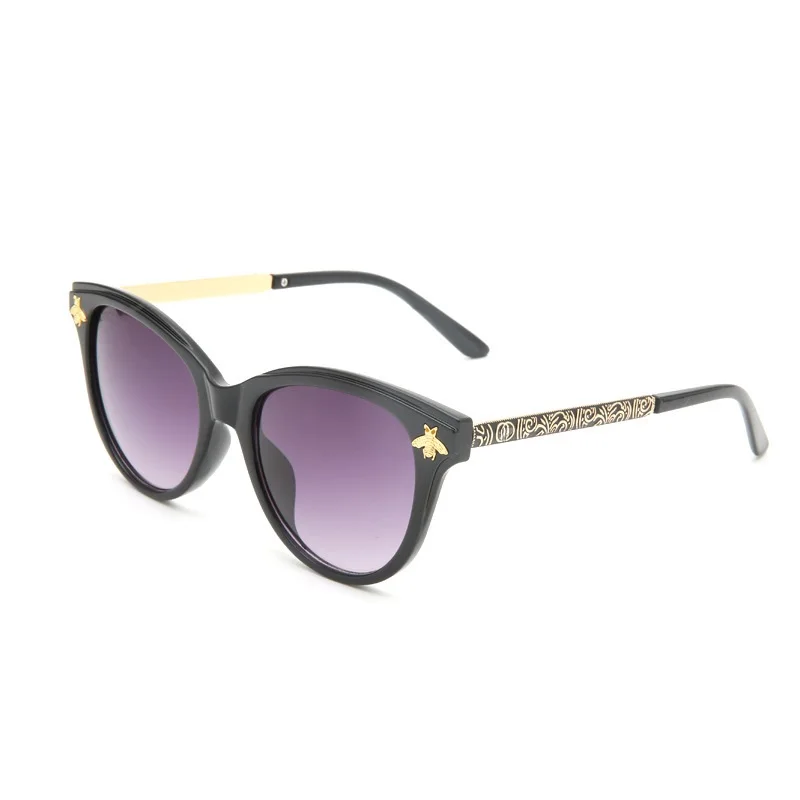 style1 black GIFANSEE, негабаритные, кошачий глаз, пчела, солнцезащитные очки,, женские, винтажные, Роскошные, брендовые, очки, модные, женские, оттенки, oculos UV400 - Цвет линз: style1 black