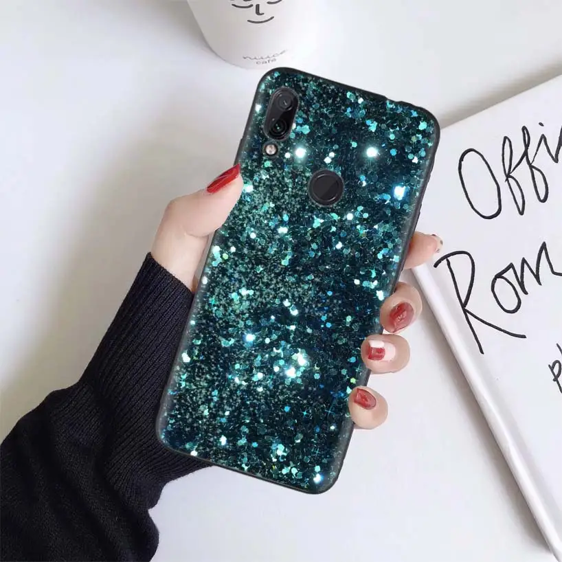Стразы, Роскошный чехол для Xiao mi Red mi Note 7 8 K20 7S 7A 6 6A Pro S2 5 mi Play 9T CC9 E A1 A2 Lite F1, мягкий чехол для телефона - Цвет: BS164-9