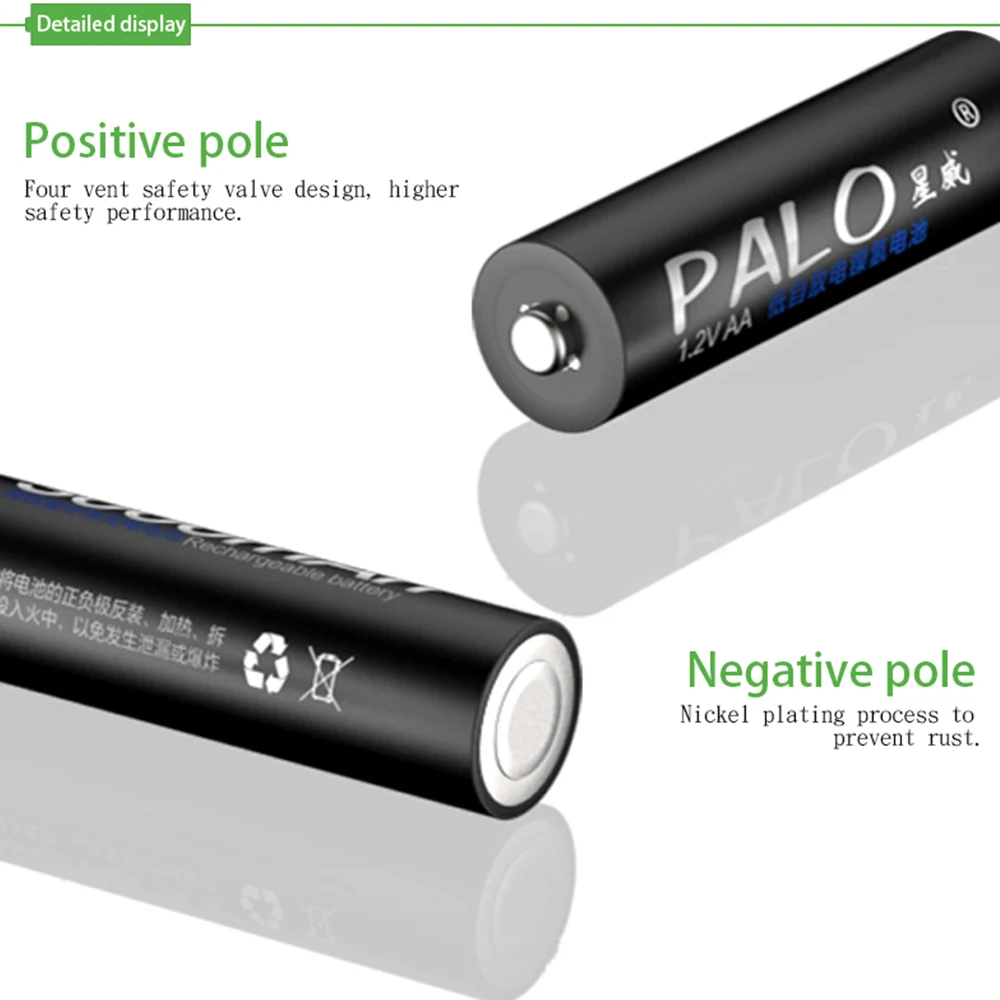 8 шт PALO 1,2 V 3000mAh AA аккумуляторная батарея и 8 шт 1100mAh AAA перезаряжаемые батареи для игрушек автомобиля