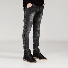 HEFLASHOR Новые мужские джинсы велосипедист-гонщик джинсы модные хип-хоп обтягивающие джинсы для мужчин Уличная Хип-хоп стрейч Hombre тонкие брюки