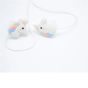 

Unicorns Cartoon Earphones Colorful Rainbow Horse In-ear Earphone 3.5mm Earbuds