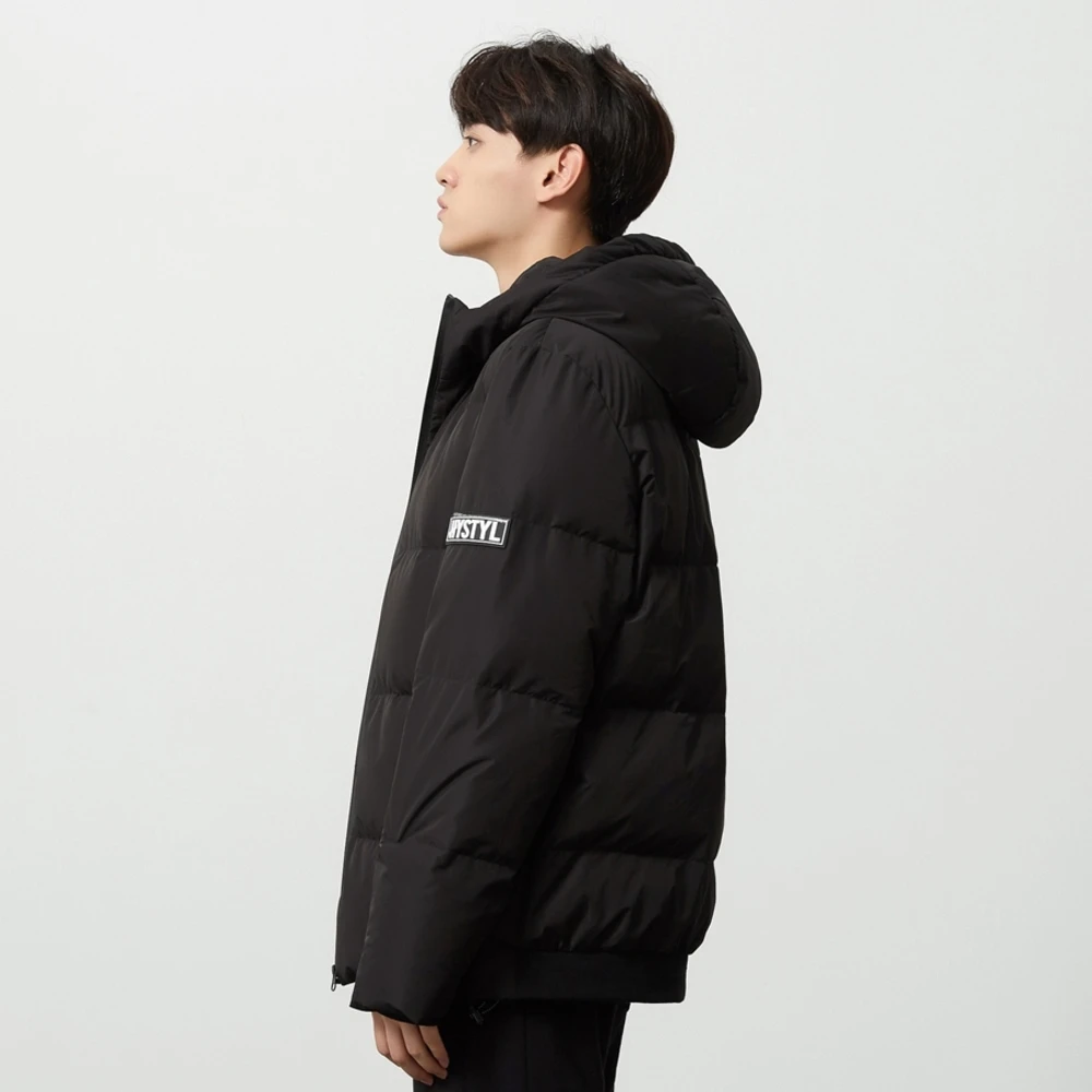 Metersbonwe Thick Down Jacket Men Winter Warm 90% White Duck Down Coat Bread Down Coat Lining Hooded Man Coat Outwear