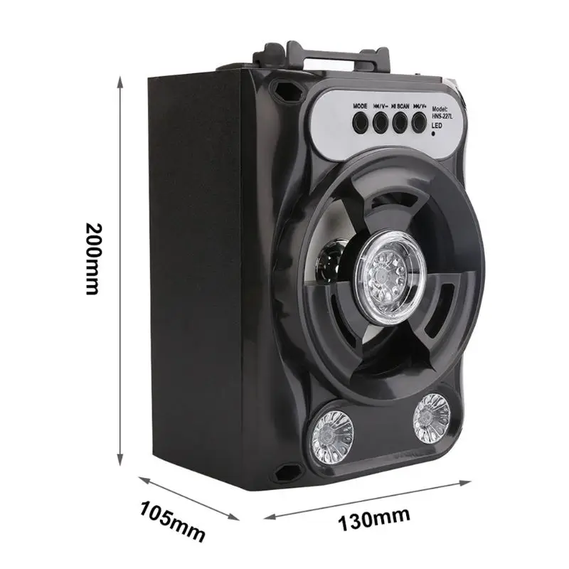 Large Size Bluetooth Speaker Wireless Sound System Bass Stereo with LED Light Support TF Card FM Radio Outdoor Sport Travel bluetooth speaker,portable speaker