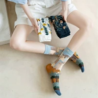 Gorąca sprzedaż kolorowe kreskówki kreatywna moda winorośli Graffiti nowość mężczyźni kobiety skarpetki zimowe ciepłe wygodne bawełniane skarpetki Dropship 3