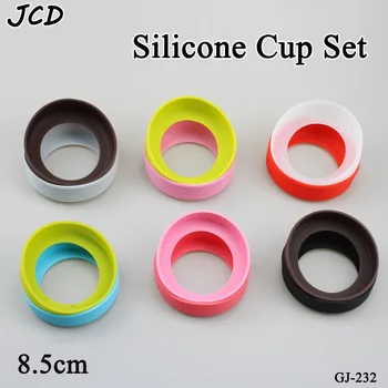 

JCD 1PCS 8.5cm Silicone non-slip anti-scald glass cover space insulation cup anti-scratch wear cup bottom pad protective sleeve