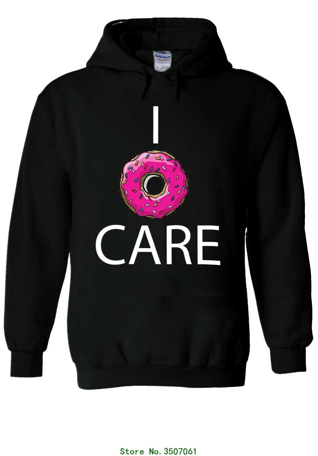 Женская/мужская толстовка с капюшоном I Don't Care Donut Indie Tumblr джемпер унисекс зима