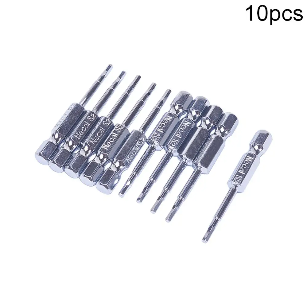 Utoolmart 10 шт. 1/" Шестигранная отвертка бит шестигранный хвостовик шестигранный наконечник S2 стальные магнитные отвертки биты 50 мм для электроинструмента