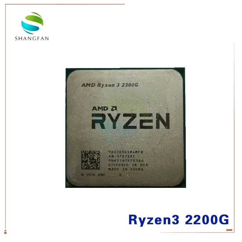 AMD Ryzen 3 2200G R3 2200G 3.5 GHz Quad-Core Quad-Thread CPU Processor YD2200C5M4MFB Socket AM4 AMD Ryzen 3 2200G R3 2200G 3.5 GHz Quad-Core Quad-Thread CPU Processor YD2200C5M4MFB Socket AM4