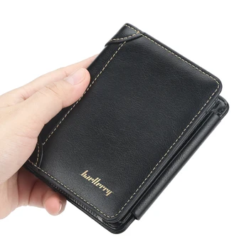 

New Men's Wallet Zipper Short Wallet Multi-card Fashion Clutch Bag Vertical Mini Snap Coin Purse Male Card Package High Capacity