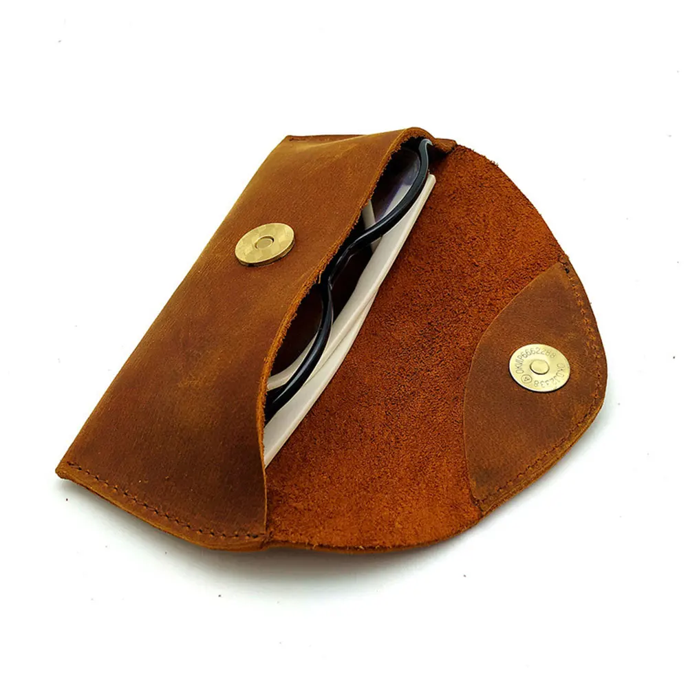 Сумка для очков из натуральной кожи винтажный Чехол ручной работы|Очки