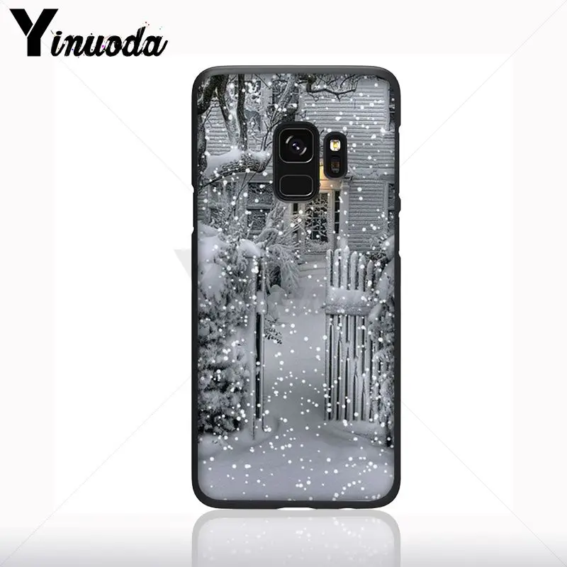 Case untuk Galaxy S9 Pemandangan Musim Dingin Salju Cell Phone Case untuk Samsung Galaxy S10plus S9 S8plus S10e A50 A70 A10 ponsel