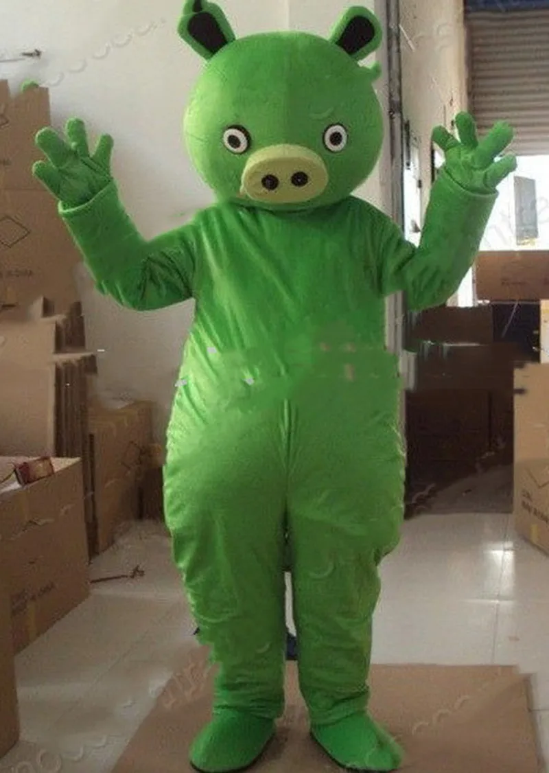 

Green PIG Mascot Costume Suits Cosplay Party Game Dress Outfits Promotion Carnival Halloween Xmas Easter Adults Fursuit