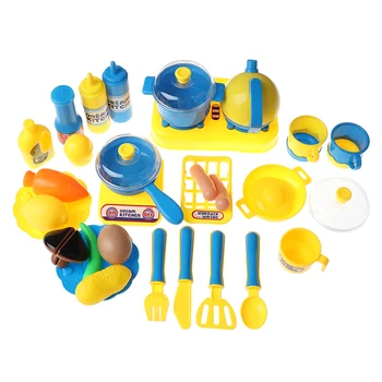 

33pcs/set Kids Kitchen Toy Pretend Play Plastic Vegetables and Fruit Food Tea Cup Dishes Simulation Cooking Set Goods Girls toys