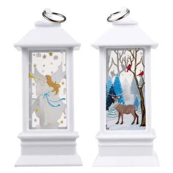 

2pcs LED Lanterns Desktop Ornament LED Lamp Wind Light Christmas Lamp Simulation Flame Light For Christmas Home