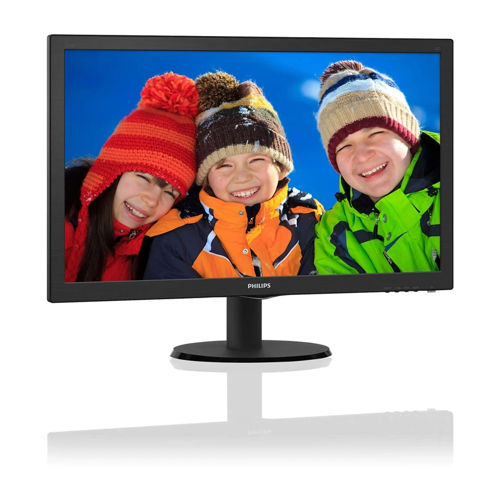 МОНИТОР 23.6" PHILIPS 243V5QHABA/00 Black(MVA, 1920x1080, 8 ms, 178°/178°, 250 cd/m, 10M:1,+DVI,+HDMI,+MM