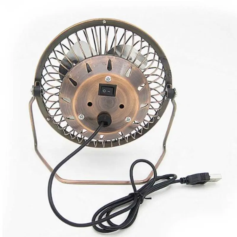 

Mini USB Table Desktop Personal Fan Computer Heat Dissipation Adjustable High Compatibility Metal Design Antique Quiet Operation