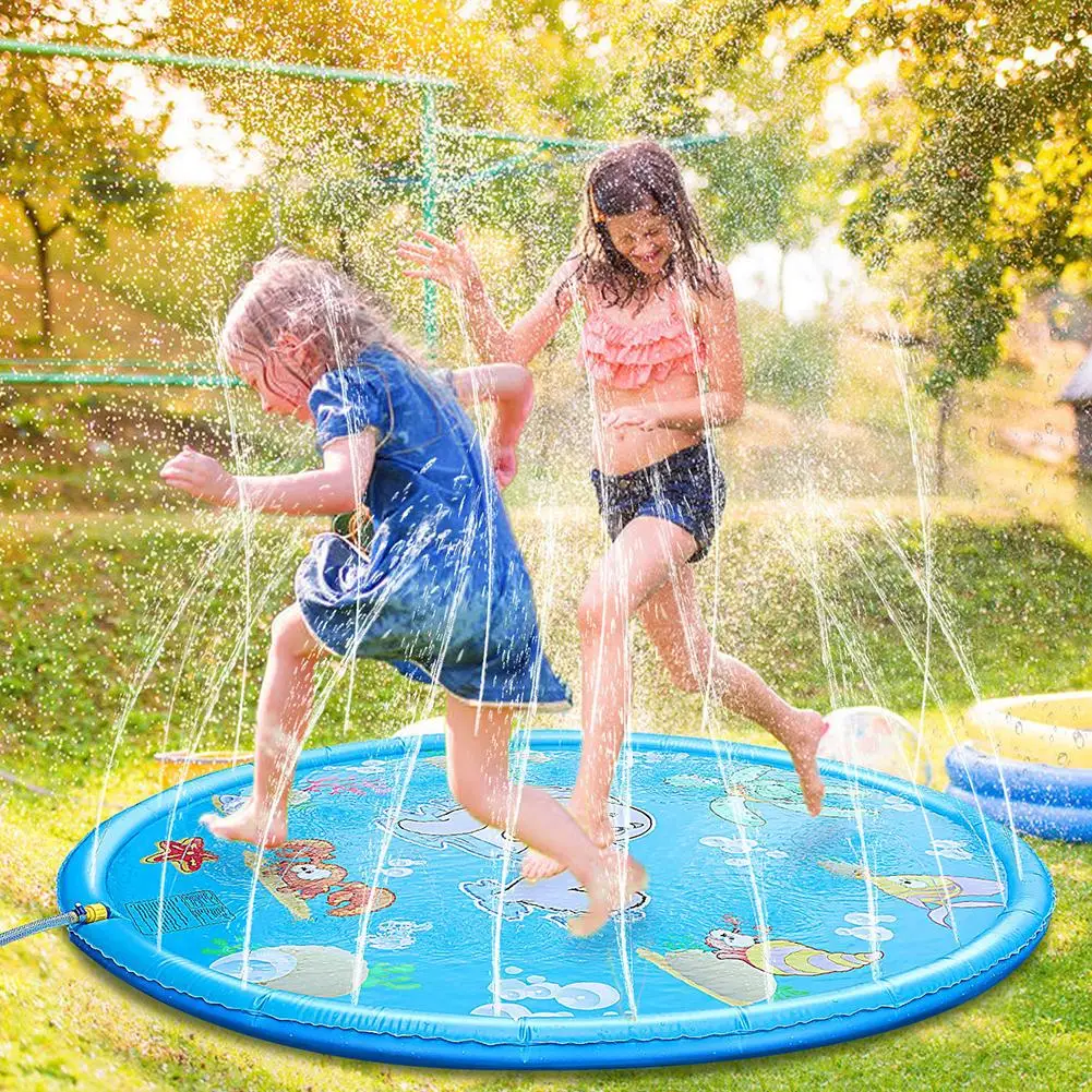 Summer Sprinkler Play Mat Children Baby Play Water Pad Beach Mat Inflatable Sprinkler Cushion Toy Spray Water Toy