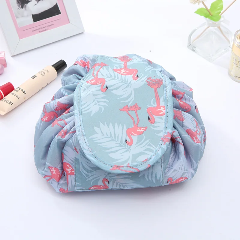 Douyin Лидер продаж корейский стиль Drawstring ленивый косметичка большой емкости Дорожная сумка для мытья многофункциональная сумка для хранения Customizab