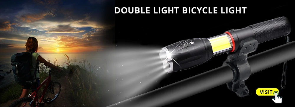 Discount Powerful LED Bicycle light Waterproof 5 lighting modes bike light Suitable for Night riding Powered by 18650 battery 2