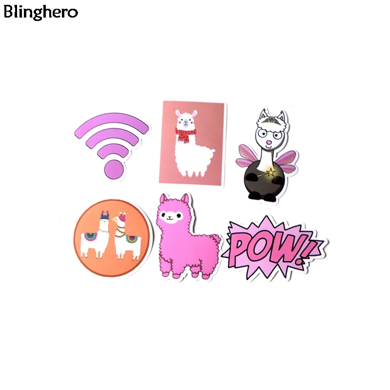 Blinghero наклейки Alpaca 17 шт./компл. кавайные Мультяшные наклейки канцелярские наклейки на холодильник детские наклейки BH0121
