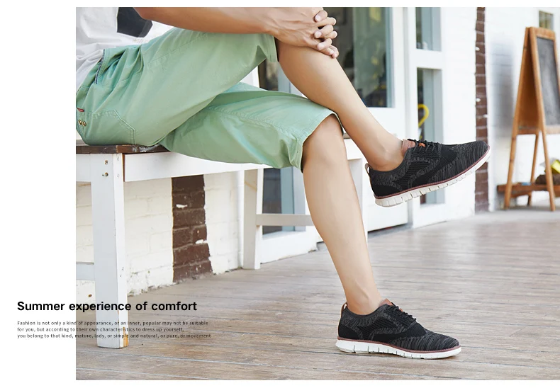 UEXIA/Новинка; Летняя мужская обувь на шнуровке; легкая обувь в британском стиле; модельная обувь в сеточку; модная дышащая трикотажная сетчатая обувь на плоской подошве