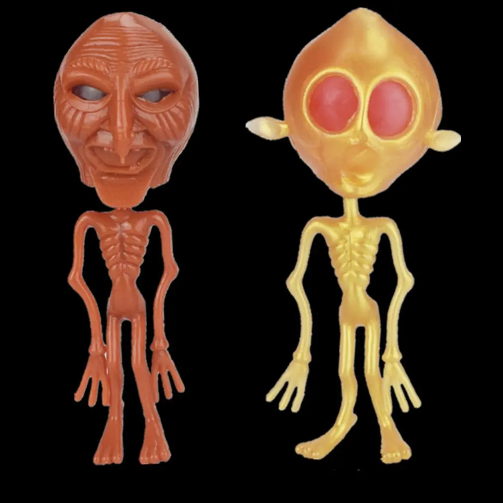 Funny Design Vent toy Luminous Skull Aliens Ball Decompression Toys Gags Practical Jokes Squeeze Skeleton Toys Squeeze