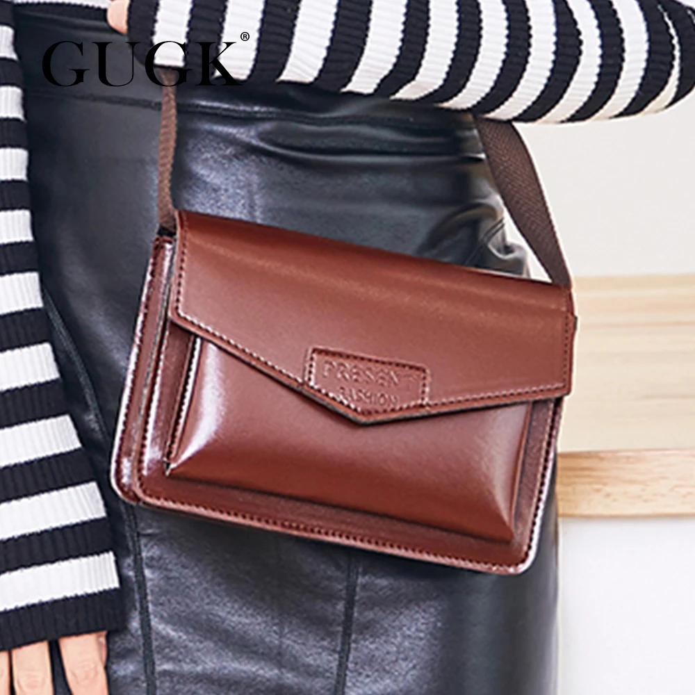 GUGK сумки на плечо женские гладкие верхняя crossbody низ Женская обувь застежке и