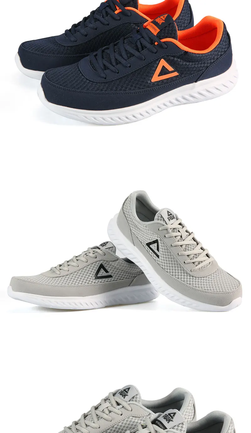 PEAK High-tech Running Shoes For Men Breathable Honeycomb Mesh Sneakers Lightweight EASY FLEX System fitness Workout Shoes