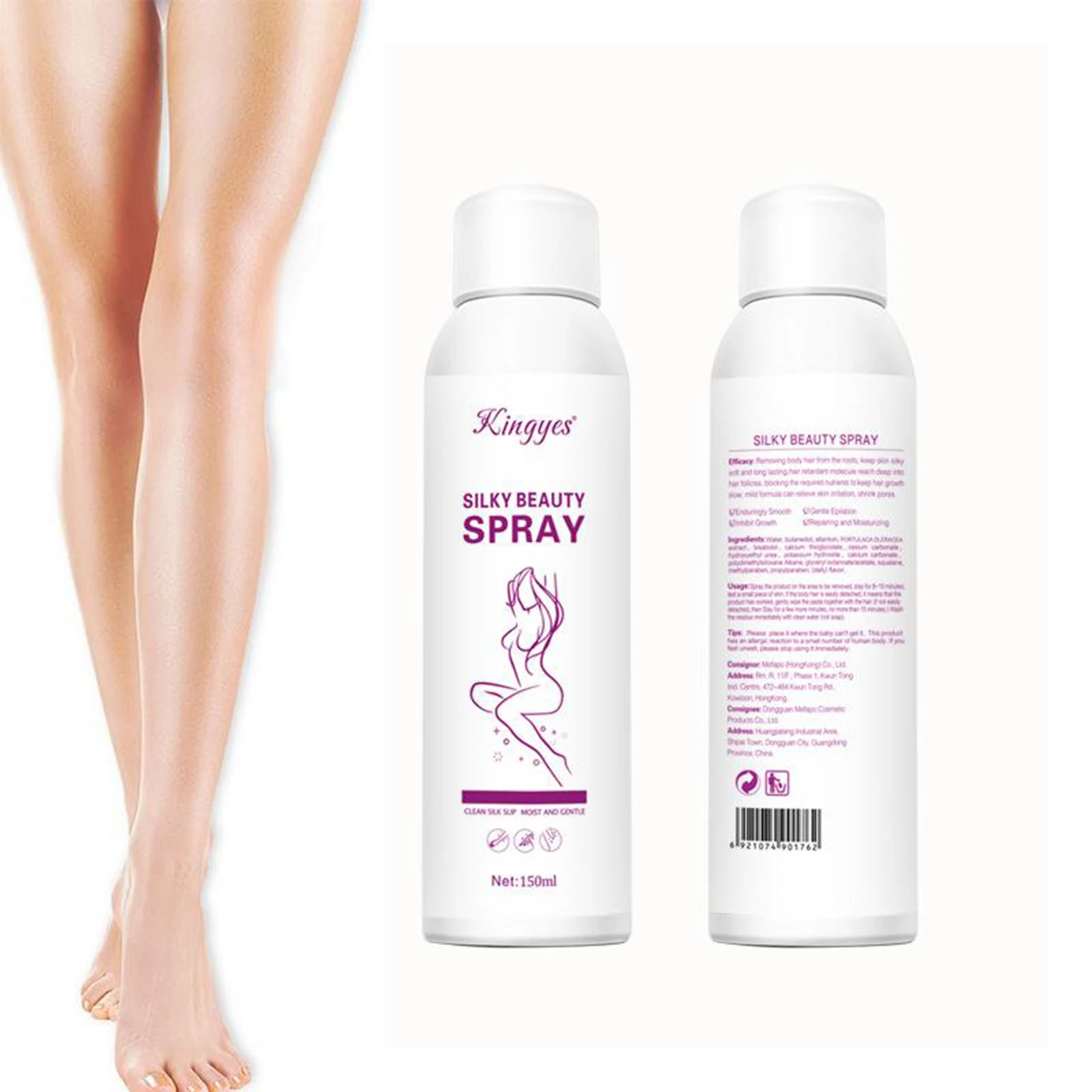 150ml Hair Removal Spray Depilatory Foam Mousse Remover Hair Inhibitor for Face/Arm/Leg/Armpit Foam Hair Removal