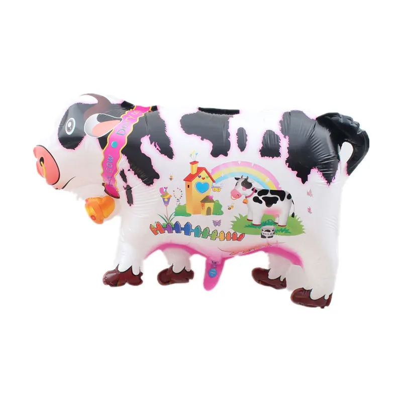 cow 2 шт. мини-шары из фольги для животных украшения для дня рождения Детские шарики для рыбки надувные игрушки Детские шарики для вечеринки - Цвет: cow