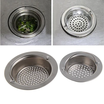 

Kitchen Sink Strainer Waste Plug Drain Stopper Filter Basket Stainless Steel 9cm