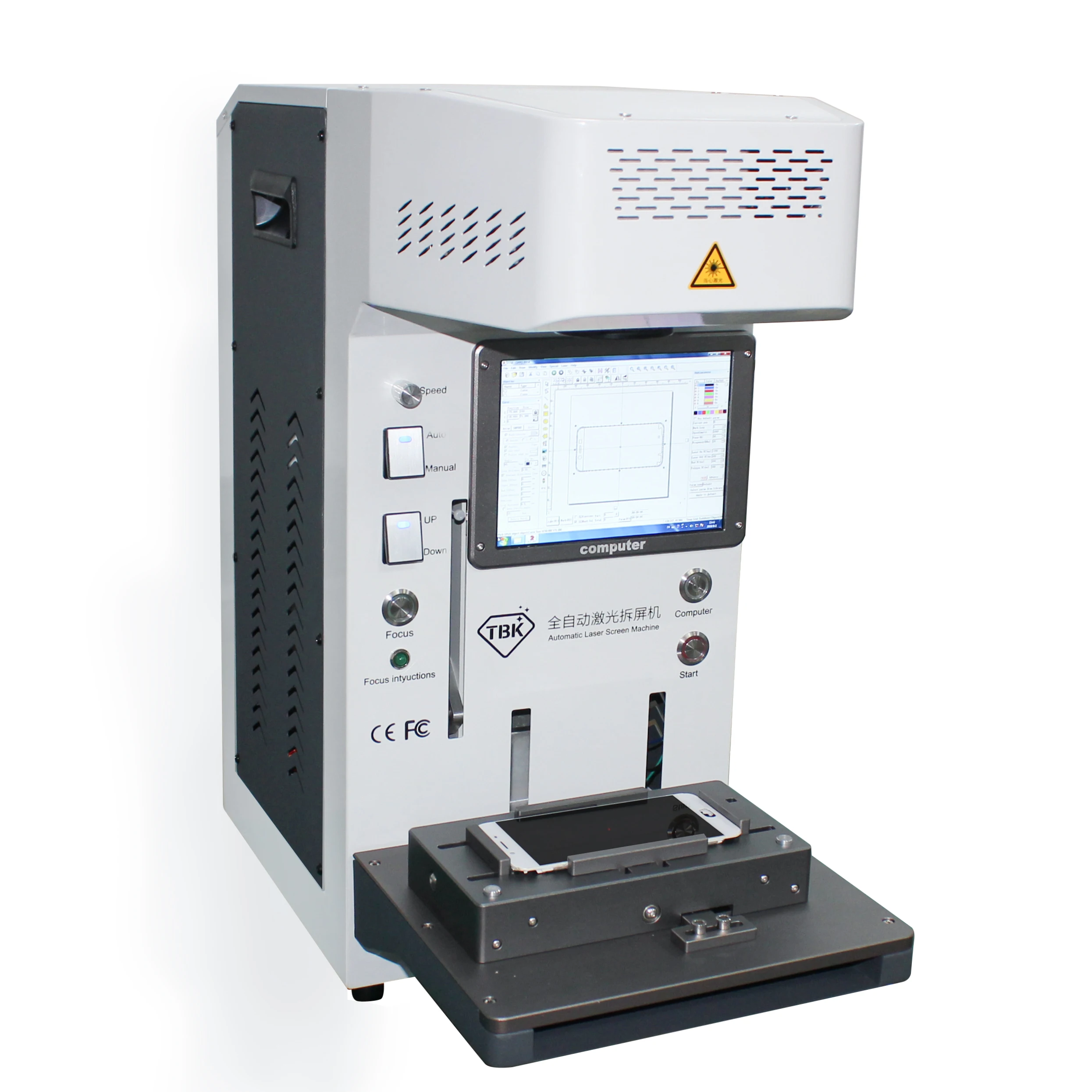 Auto 958A LCD Laser printer DIY Repair Machine For iphone 11 X XS XSMAX Back Cover Glass Frame Sepa